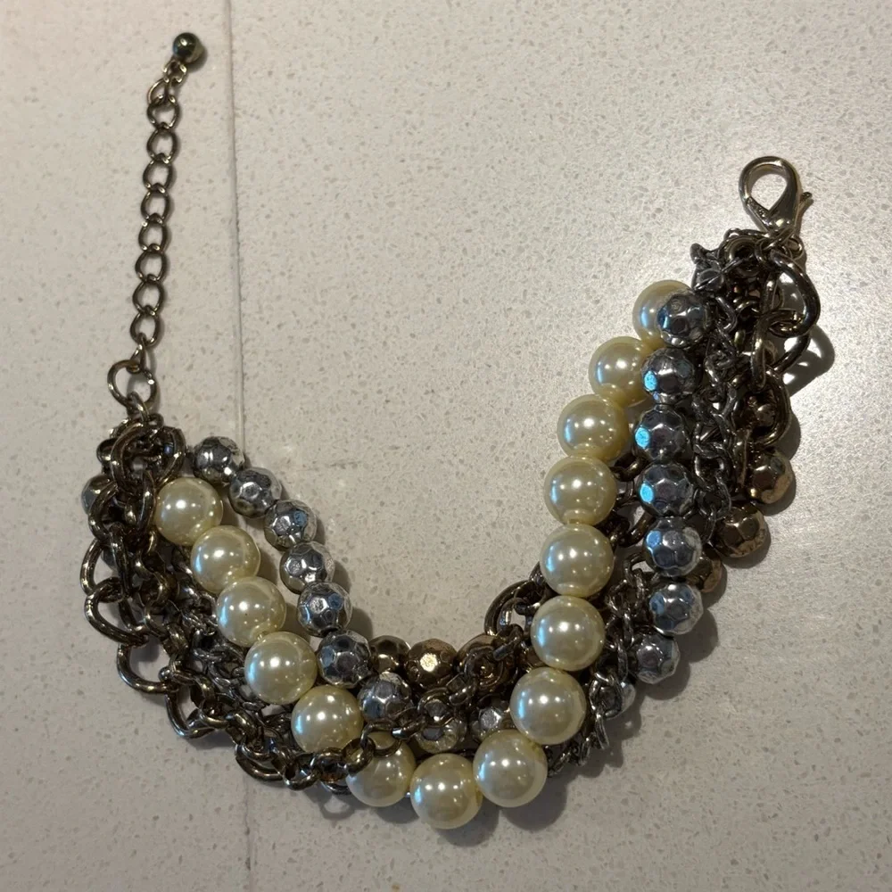 Chunky Multi 6 Strand Chain Bracelet